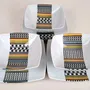 Gifts - Limited Edition: Set of 6 Customizable Square Plates – Kounta Motif from Niger, French Craftsmanship - KEMI HOME ART