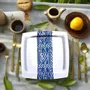 Gifts - Limited Edition: Set of 6 Customizable Ndop Blue Pattern Porcelain Plates – Unique Cameroonian Craftsmanship - KEMI HOME ART