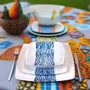 Gifts - Limited Edition: Set of 6 Customizable Ndop Blue Pattern Porcelain Plates – Unique Cameroonian Craftsmanship - KEMI HOME ART