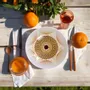 Gifts - Dazzle your guests with this set of 6 customizable French porcelain plates, featuring a unique African WAX motif and elegant design - KEMI HOME ART
