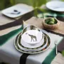 Gifts - The Allure of the Unique: Set of 6 Customizable Oval Porcelain Plates with Captivating WAX Motif - KEMI HOME ART