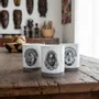 Gifts - Handcrafted French Porcelain Mug: Yacouba & Dan Masks - Fully Customizable Design - KEMI HOME ART
