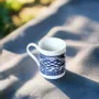 Gifts - Customizable Ndop Blue Porcelain Mug – Handcrafted African Elegance - KEMI HOME ART