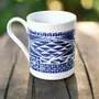 Gifts - Customizable Ndop Blue Porcelain Mug – Handcrafted African Elegance - KEMI HOME ART