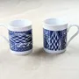 Gifts - Customizable Ndop Blue Porcelain Mug – Handcrafted African Elegance - KEMI HOME ART