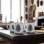 Gifts - Customizable Artisan Mug: Yacouba & Dan Masks on Fine French Porcelain - Unique African Elegance - KEMI HOME ART