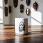 Gifts - Handcrafted French Porcelain Mug - Customizable Dan & Yacouba Masks - Unique Cultural Piece - KEMI HOME ART