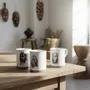 Gifts - Handcrafted French Porcelain Mug - Customizable Dan & Yacouba Masks - Unique Cultural Piece - KEMI HOME ART