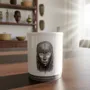 Gifts - Handcrafted Customizable French Porcelain Mug - Yacouba & Dan Masks, Unique Ivorian Elegance - KEMI HOME ART