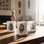Gifts - Handcrafted French Porcelain Mug - Customizable Dan & Yacouba Masks - Unique Cultural Piece - KEMI HOME ART