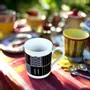 Gifts - Senufo Black Mug: Customizable French Porcelain, Unique Artisan Masterpiece - KEMI HOME ART