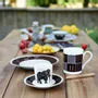 Gifts - Senufo Black Mug: Customizable French Porcelain, Unique Artisan Masterpiece - KEMI HOME ART
