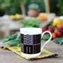 Gifts - Senufo Black Mug: Customizable French Porcelain, Unique Artisan Masterpiece - KEMI HOME ART