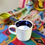 Gifts - Handcrafted Indigo Mug: Customizable French Porcelain with Unique Ethnic Patterns - KEMI HOME ART