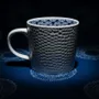 Cadeaux - Mug Indigo Personnalisable : Porcelaine Française aux Motifs Solaires Africains, Créations Uniques et Sur Mesure - KEMI HOME ART