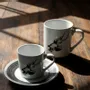 Gifts - Customizable Fine Porcelain Coffee Cup - Senoufo Waniugo Mask, Unique and Elegant African Art - KEMI HOME ART