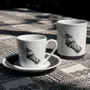 Gifts - Senoufo Mug or Cup: Sacred Art & Customizable French Porcelain – Fierce Jaws, Fangs & Mystical Symbols - KEMI HOME ART
