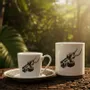 Cadeaux - Tasse ou Mug Sénoufo Personnalisable : Porcelaine Française et Motif Africain Unique - Esprit Waniugo en Édition Limitée - KEMI HOME ART