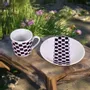 Gifts - Awaken your senses with this customizable fine porcelain coffee cup, featuring the unique African WAX 'Ludo Kouin' pattern – A game of luck and style for your magical mornings! - KEMI HOME ART