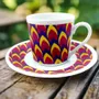 Gifts - Limited Edition: Customizable WAX Porcelain Cup & Saucer - « Marie-Thérèse's Nails » Pattern - KEMI HOME ART