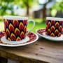 Gifts - Limited Edition: Customizable WAX Porcelain Cup & Saucer - « Marie-Thérèse's Nails » Pattern - KEMI HOME ART