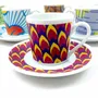 Gifts - Limited Edition: Customizable WAX Porcelain Cup & Saucer - « Marie-Thérèse's Nails » Pattern - KEMI HOME ART