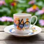 Gifts - WAX Sparkle: Customizable Cup & Saucer - Celebrate 140 Years of Indigo Art in Fine Porcelain - KEMI HOME ART