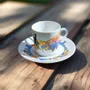 Gifts - WAX Sparkle: Customizable Cup & Saucer - Celebrate 140 Years of Indigo Art in Fine Porcelain - KEMI HOME ART