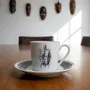 Gifts - Customizable Fine Porcelain Mug: Senoufo Kpelié Mask, Ivorian Art & French Elegance Made to Order - KEMI HOME ART