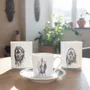 Gifts - Customizable Fine Porcelain Mug: Senoufo Kpelié Mask, Ivorian Art & French Elegance Made to Order - KEMI HOME ART