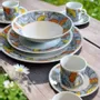 Gifts - Wedding Blossom: Customizable Porcelain Coffee Cup & Saucer - Unique Wax Hibiscus Flower Pattern - KEMI HOME ART