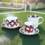 Gifts - Olympic WAX Sparkle: French Fine Porcelain Cup & Saucer - Fully Customizable! - KEMI HOME ART