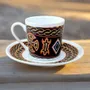 Gifts - Sensory Awakening: Customizable French Porcelain Coffee Cup with Ndop Bamoun Patterns from Cameroon - KEMI HOME ART