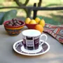 Gifts - Senoufo Awakening: Customizable Indigo Blue Coffee Cup – French Craftsmanship & Unique African Patterns - KEMI HOME ART