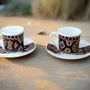 Gifts - Sensory Awakening: Customizable French Porcelain Coffee Cup with Ndop Bamoun Cameroonian Patterns - KEMI HOME ART