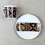 Gifts - Sensory Awakening: Customizable French Porcelain Coffee Cup with Ndop Bamoun Cameroonian Patterns - KEMI HOME ART