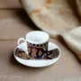 Gifts - Sensory Awakening: Customizable French Porcelain Coffee Cup with Ndop Bamoun Cameroonian Patterns - KEMI HOME ART
