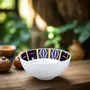 Gifts - Customizable Fine Porcelain Bowl: Unique Baoulé Pattern, Textured Finish & French Elegance - KEMI HOME ART