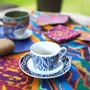 Gifts - Ndop Blue Teacup Set: Customizable African Elegance in Fine French Porcelain - KEMI HOME ART