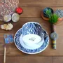 Gifts - Ndop Blue Teacup Set: Customizable African Elegance in Fine French Porcelain - KEMI HOME ART