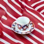 Cadeaux - Élégante tasse à thé personnalisable en porcelaine française avec motifs WAX africains - Soucoupe assortie - Pièce unique sur commande - KEMI HOME ART