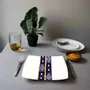 Gifts - Baoulé Elephants: Customizable Square Porcelain Plate Set - Ivorian Craftsmanship & Tradition - KEMI HOME ART