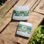 Gifts - WAX Sparkle: Set of 12 Customizable Square Plates in Fine Porcelain, Swallow Motif - French Handcrafted Made-to-Order - KEMI HOME ART