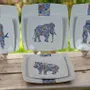 Gifts - Limited Edition: Set of 12 Customizable Porcelain Plates - WAX Wedding Flowers & Symbolic Animal Motifs - KEMI HOME ART