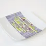 Gifts - Prestige Edition: Set of 12 Customizable Square Porcelain Plates - Unique WAX Billionaire Pattern - KEMI HOME ART
