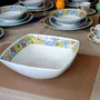 Gifts - Customizable Porcelain Bowl - 'Wedding Flowers' Wax Motif - African Elegance for Your Table - KEMI HOME ART