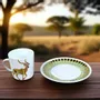 Gifts - Limited Edition: Set of 4 Customizable African WAX Coffee Cups in Fine French Porcelain - KEMI HOME ART