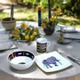 Gifts - Baoulé Awakening: Customizable French Porcelain Breakfast Set – Bowl, Plate & Mug with Sacred Elephant Motifs - KEMI HOME ART