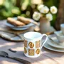 Cadeaux - Éveil Matinal en Porcelaine : Coffret Petit Déjeuner Personnalisable aux Motifs Adinkra, Artisanat Français Unique - KEMI HOME ART