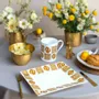 Cadeaux - Éveil Matinal en Porcelaine : Coffret Petit Déjeuner Personnalisable aux Motifs Adinkra, Artisanat Français Unique - KEMI HOME ART